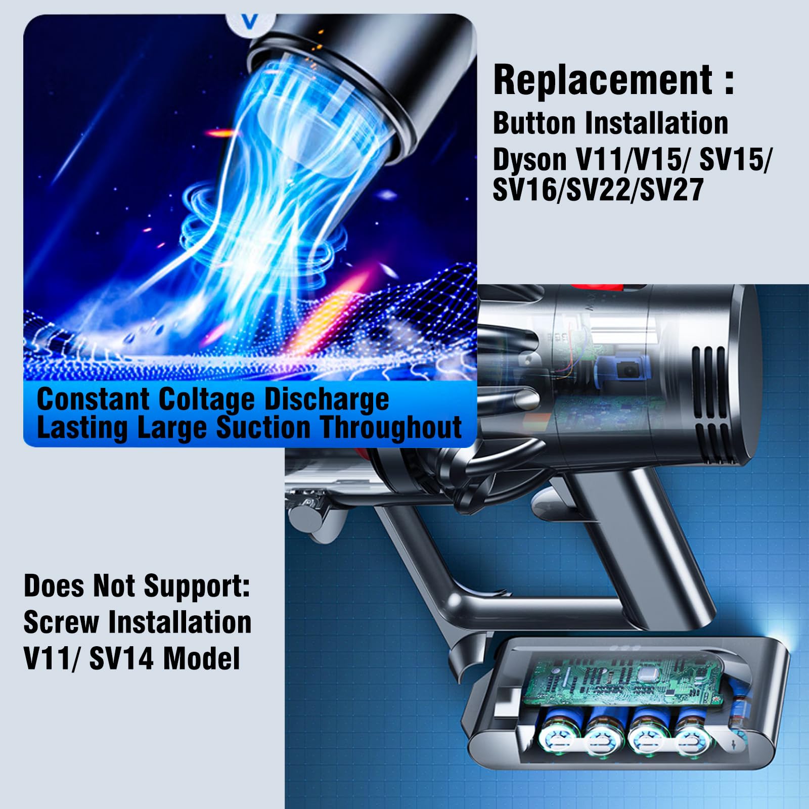 Amazon.com: Wangdinglei Replacement for Dyson v11 Battery Button